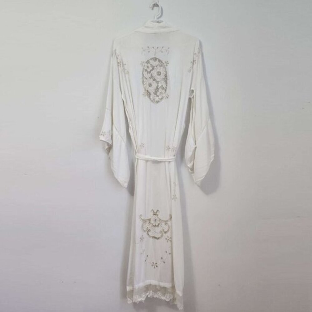 Spell & The Gypsy Collective Bride Isla Bonita Kimono White One Size Robe b159 - Picture 4 of 16